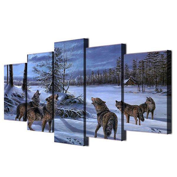 Wolf Pack Painting | Wolf-Horde-Small-