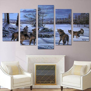 Wolf Pack Painting | Wolf-Horde-Small-