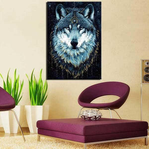 Wolf Painting Face | Wolf-Horde-35x50cm-