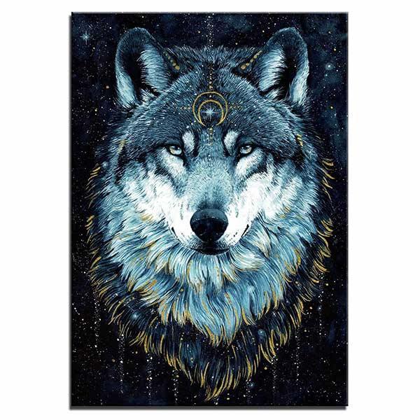 Wolf Painting Face | Wolf-Horde-35x50cm-