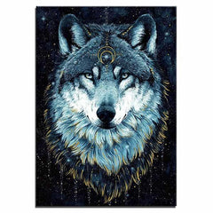 Wolf Painting Face | Wolf-Horde-35x50cm-