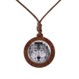 Wolf Pendant Wood | Wolf-Horde-Model 1-