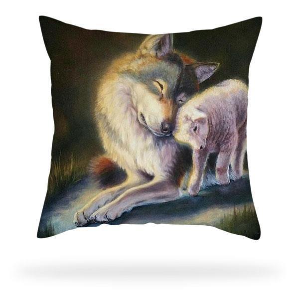 Wolf Pillow Case and little sheep | Wolf-Horde-45cmX45cm-