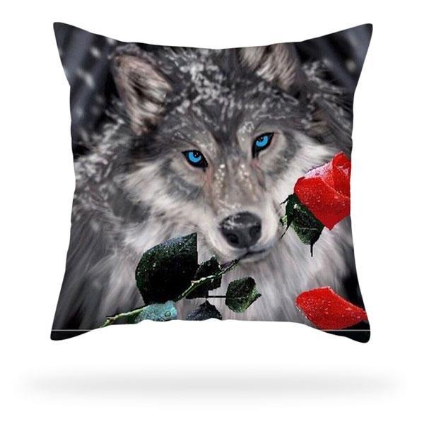 Wolf Pillow Case sign of love | Wolf-Horde-Sign of love-