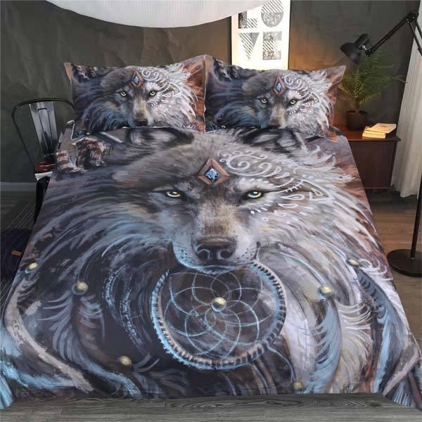 Wolf Print Bedding | Wolf-Horde-Wolf Warrior-