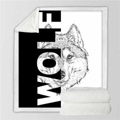 Wolf Print Blanket : modern design | Wolf-Horde-75cmx100cm-