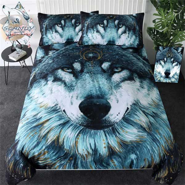 Wolf Print Duvet Cover | Wolf-Horde-Simple (172x218)-