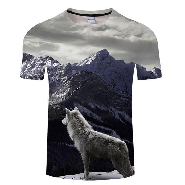 Wolf Print T Shirt | Wolf-Horde S