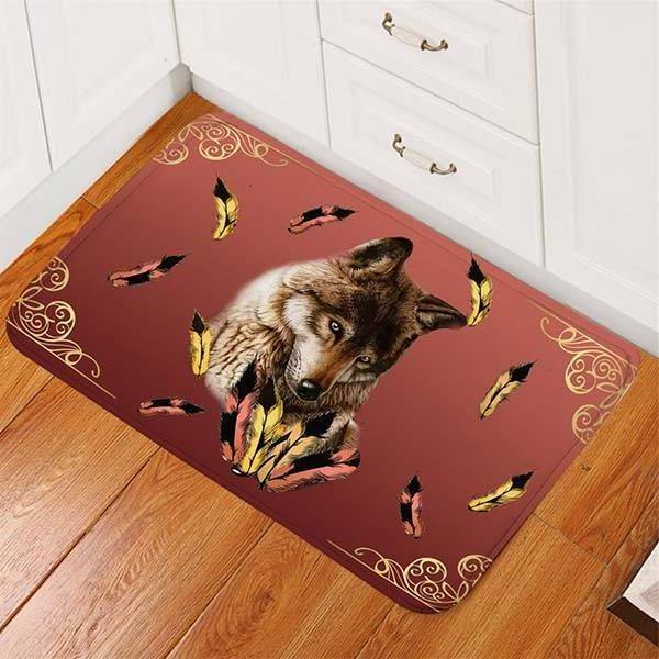 Wolf Rug with Head | Wolf-Horde-40x60cm-