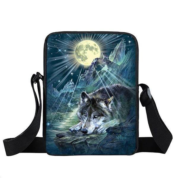  Wolf Shoulder Bag moon shoulder bag | Wolf-Horde-radiant Moon-