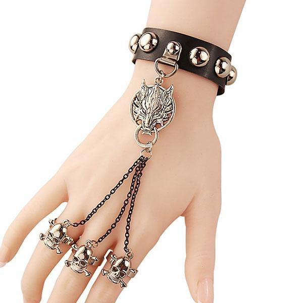 Wolf Slave Bracelet | Wolf-Horde-Black-