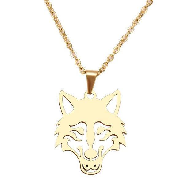 Wolf Spirit Animal Necklace | Wolf-Horde-Golden-