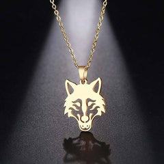 Wolf Spirit Animal Necklace | Wolf-Horde-Golden-