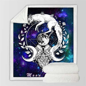 Wolf Spirit Blanket | Wolf-Horde-Black-