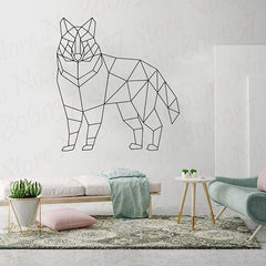 Wolf Stickers origami | Wolf-Horde-40X42CM-