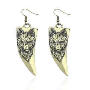 Wolf Tooth Earrings | Wolf-Horde-Golden-