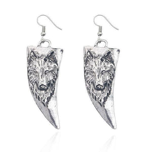Wolf Tooth Earrings | Wolf-Horde-Silver-