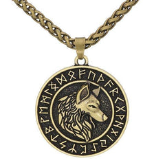 Wolf Viking Necklace | Wolf-Horde-Golden-