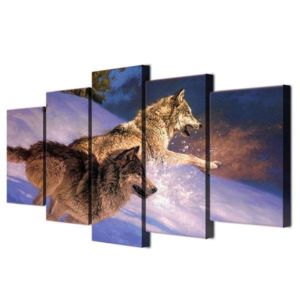 Wolf Wall Painting | Wolf-Horde-Small-