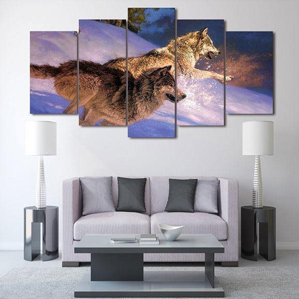 Wolf Wall Painting | Wolf-Horde-Small-
