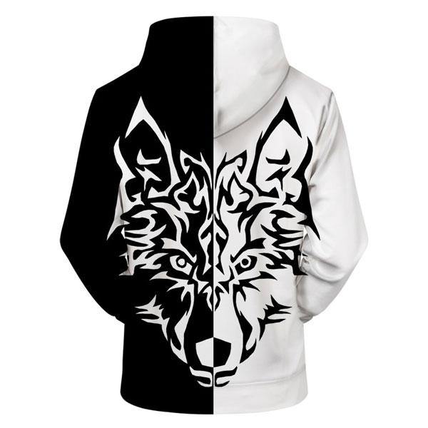 Wolf Yin and Yang Hoodie | Wolf-Horde S