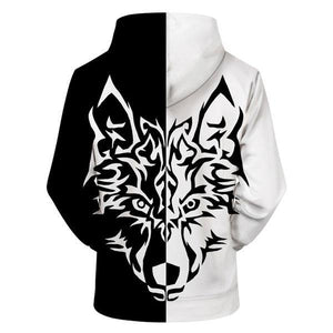 Wolf Yin and Yang Hoodie | Wolf-Horde