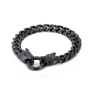 Womens Wolf Bracelet | Wolf-Horde-Black-