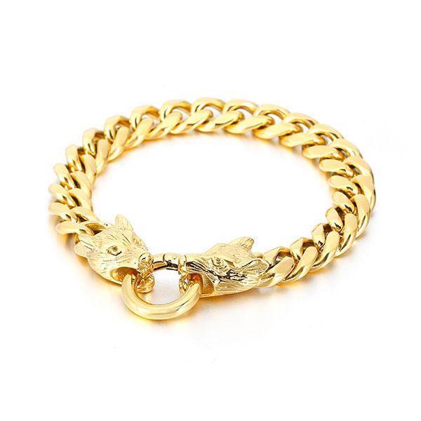 Womens Wolf Bracelet | Wolf-Horde-Golden-