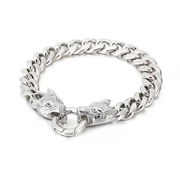 Stainless Steel Wolf Bracelet | Wolf-Horde