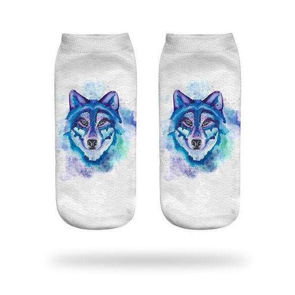 Womens Wolf Socks | Wolf-Horde-Watercolor-
