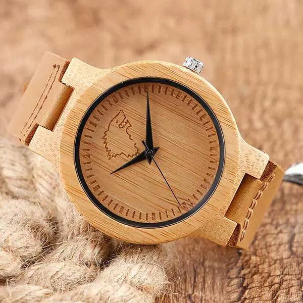 WOODEN WOLF WATCH FOR MEN Wolf-Horde